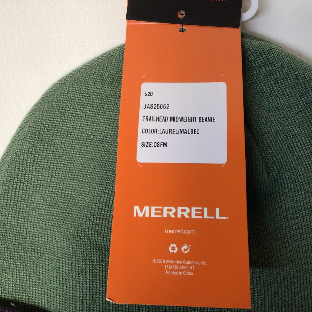 Merrell Beanie Hat Knit Midweight Acrylic Warm NWT - Picture 5 of 12